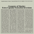 Geometry of Murder: Extra Capsular Extraction Inversions